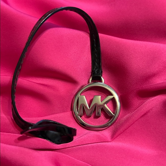 Michael Kors Jewelry - Michael Kors Black Leather MK Charm